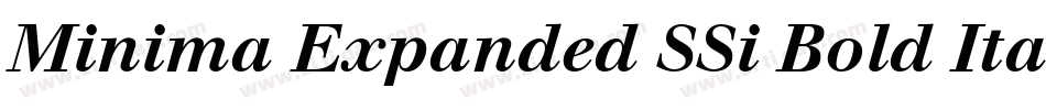 Minima Expanded SSi Bold Italic字体转换